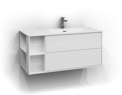 TVÄTTSTÄLLSSKÅP SVEDBERGS EPOS PLAN VIT 2LÅD PUSH 100X45,3X45CM HÖ