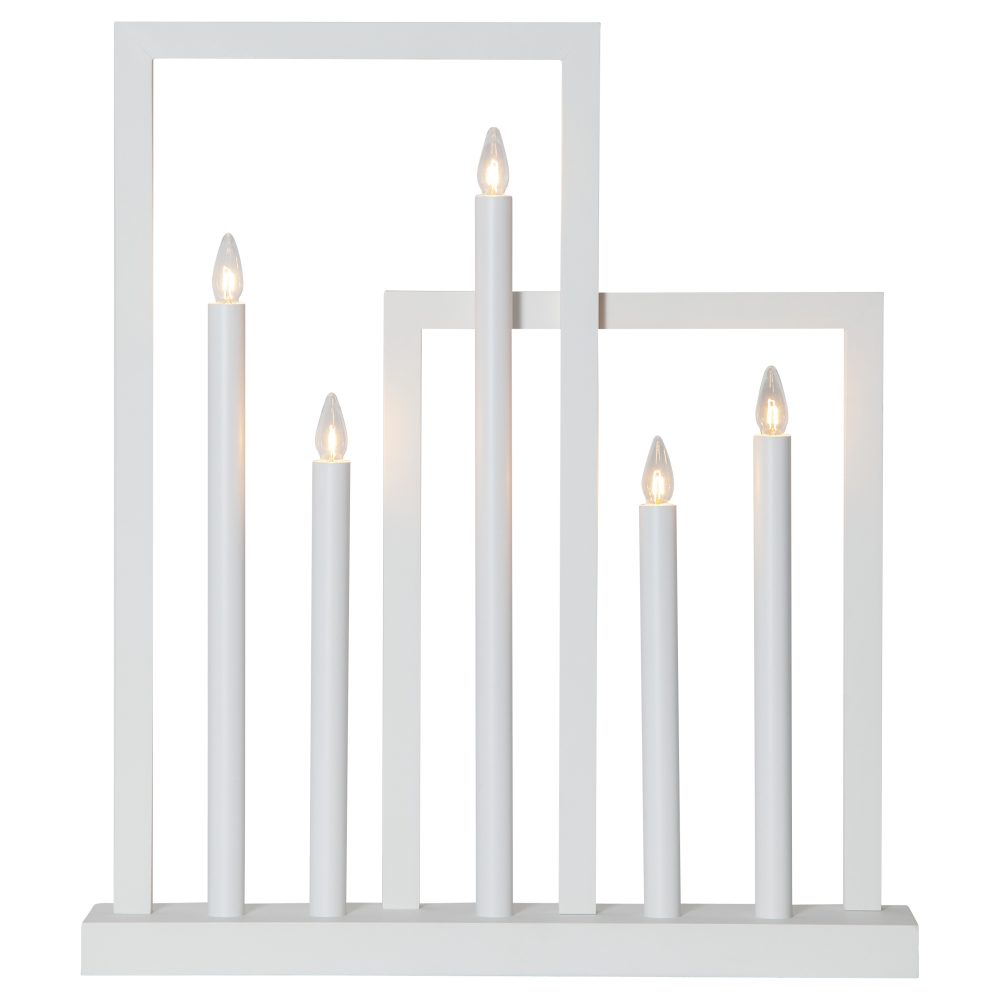 Frame adventsljusstake, Vit