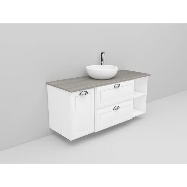 Badrumsmöbel Flexline Modell 165 120cm, Vit, Fasad Ram | Stuvbutiken - Bild 2