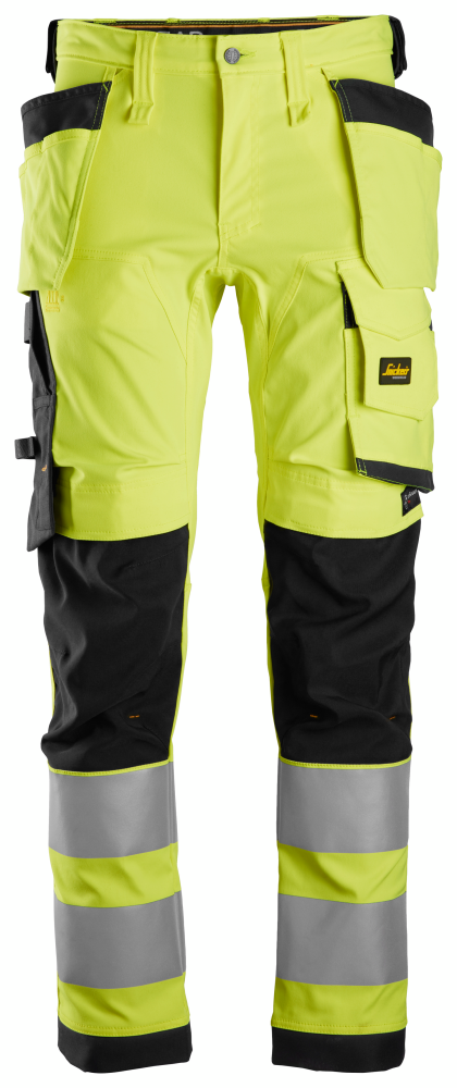 BYXA SNICKERS WORKWEAR 6243 STRETCH HF AW 48, VARSELGUL/SVART