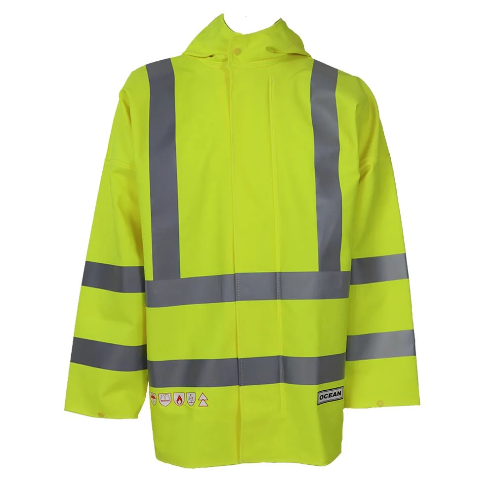 Ocean Abeko Coulomb Premium Regnjacka flamvarsel, gul 8XL