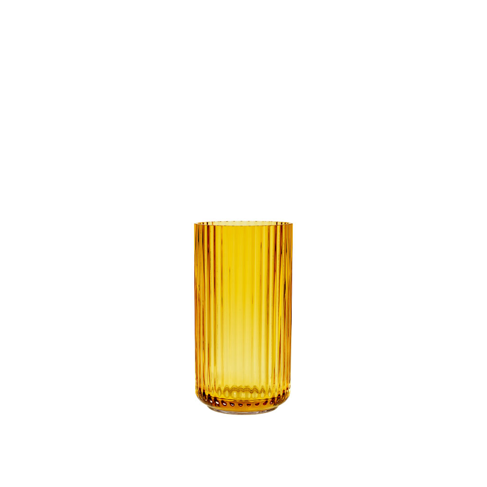 Lyngby Vas, amber, 15,5 cm