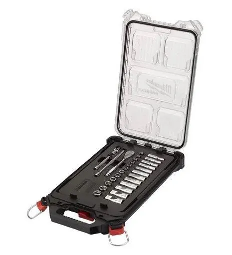 Milwaukee 4932478812 Spärrskaft 1/4", med hylssats, 28 delar