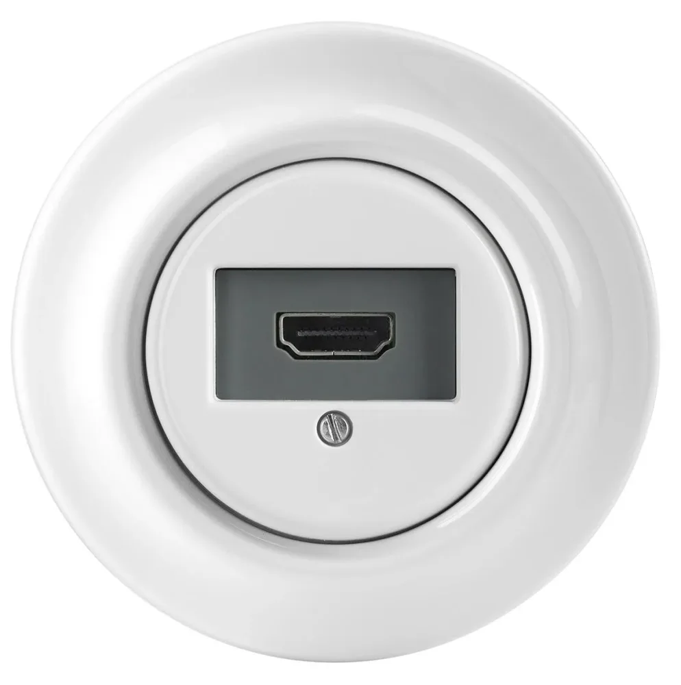 ABB Decento HDMI-uttag vit, porslin