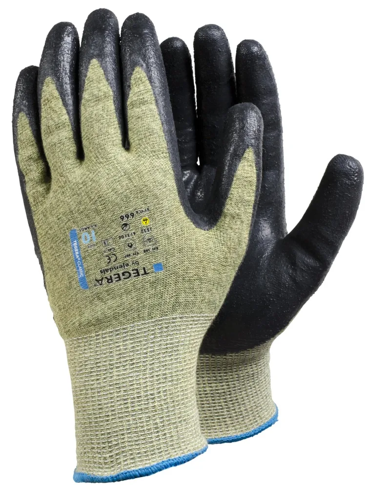 Tegera 666 Handske Skärskydd, Nitril/Kevlar 10