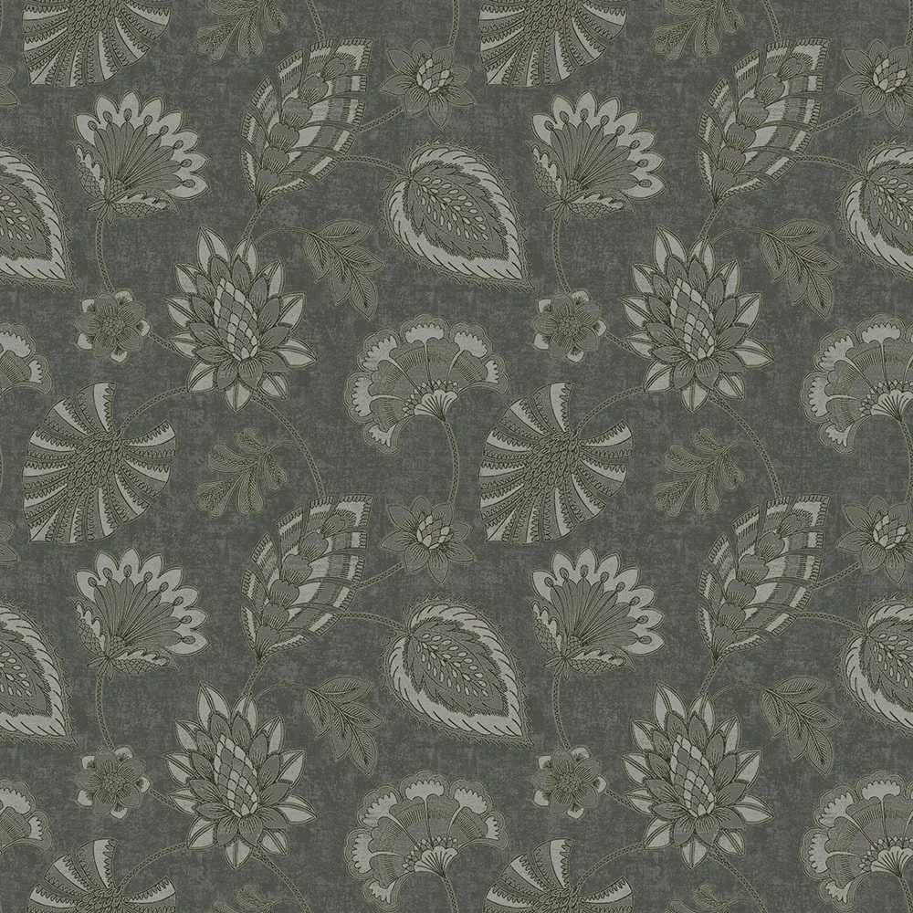 Fiona Walldesign Grace 35102 Tapet Flourish Trail Grå/metallic