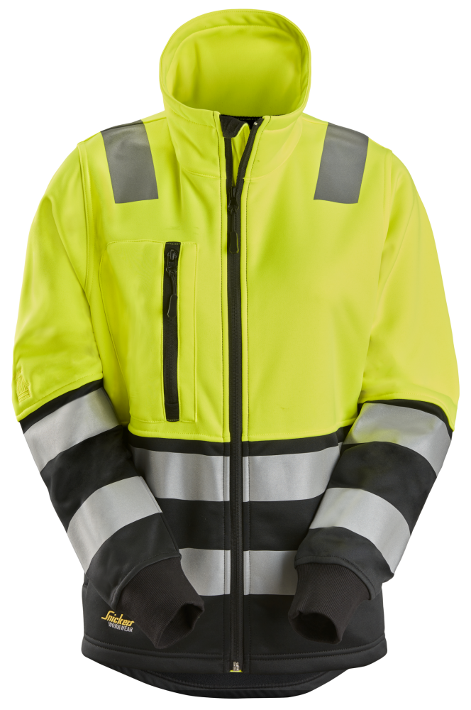 JACKA SNICKERS WORKWEAR DAM 8073 KL 2 GUL M, VARSELGUL/SVART