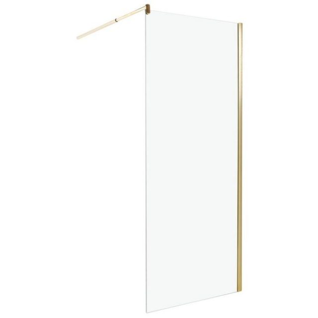 Duschskärm Ahaus Transparent/guld, 80x80x190 cm