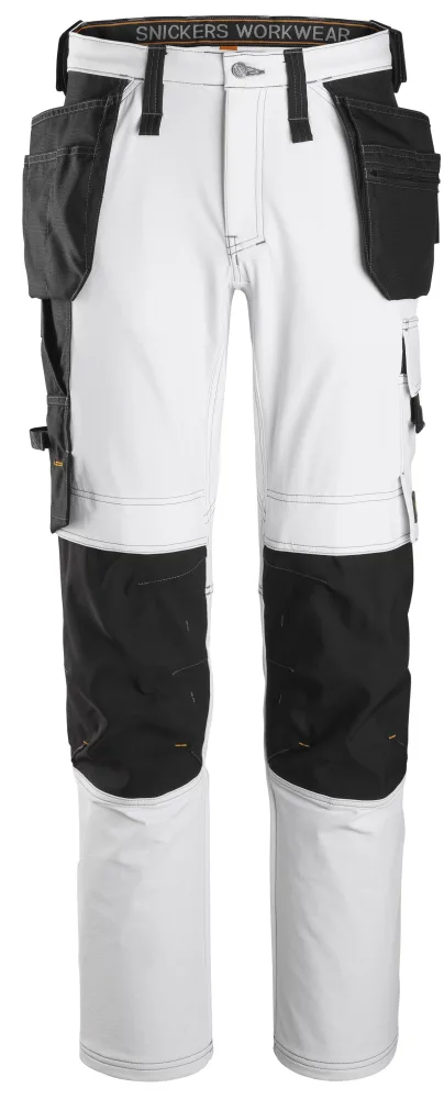 Snickers Workwear 6271 AllroundWork Arbetsbyxa stretch, vit/svart 124