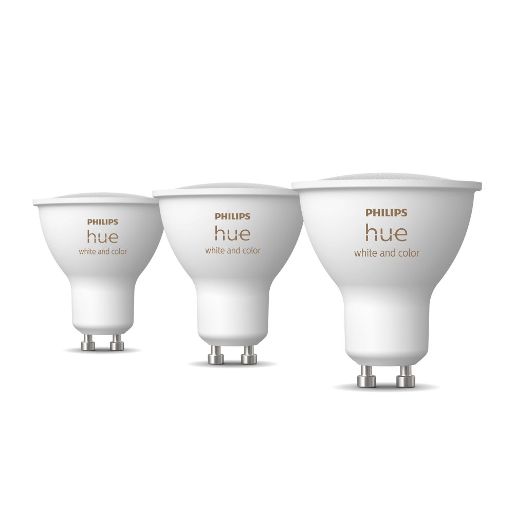 Kjøp Philips Hue LED-lampe HUE, WCA, GU10, 4,2W, 3-pakning
