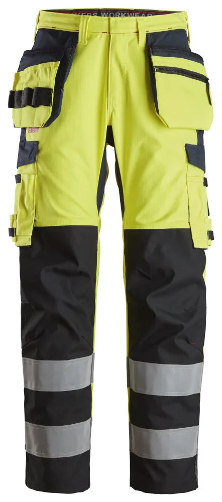 Snickers Workwear 6264 Arbetsbyxa varsel, gul/marinblå 162