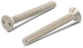 Schäfer & Peters 910324 20 Säkerhetsskruv med tvåhålsdrift, försänkt huvud, M4 M4 x 20 mm, 100-pack