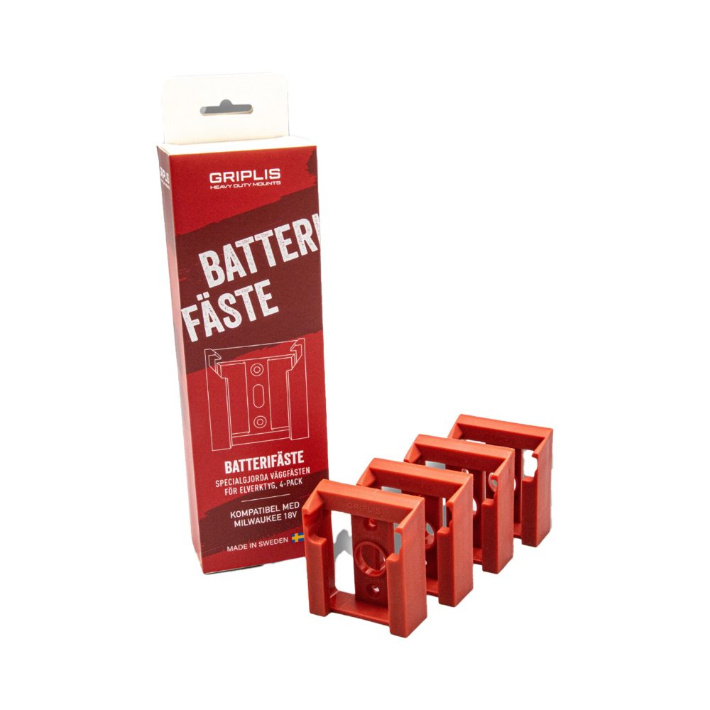 Kjøp Griplis Batterifeste Milwaukee 18V, 4-PACK, Rød