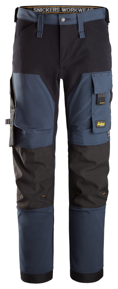 ARBETSBYXA SNICKERS WORKWEAR STRETCH SLIM, MARIN/SVART STL 50