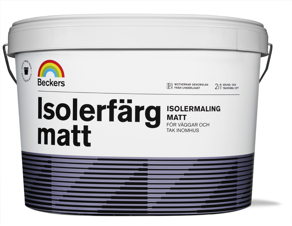 ISOLERFÄRG BECKERS MATT VIT 4L