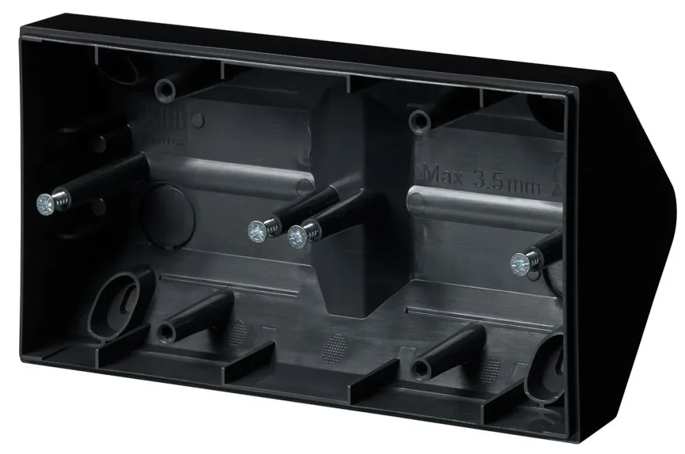 ABB 1722H-885 Hörnbox 2-fack, svart