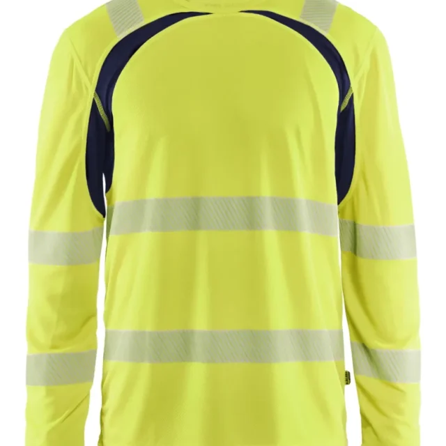 Blåkläder 359910133389L T-shirt varsel, gul/marinblå Gul/marinblå