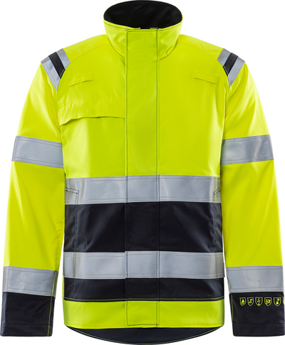 JACKA FLAM 4160 ATHF VARSELGUL/MARINBLÅ STL 2XL