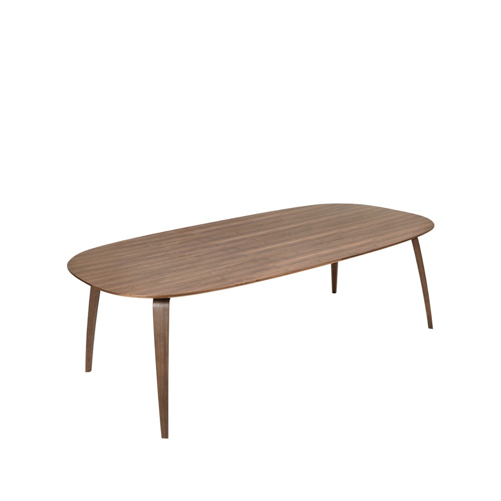 Gubi Elliptical matbord, american walnut