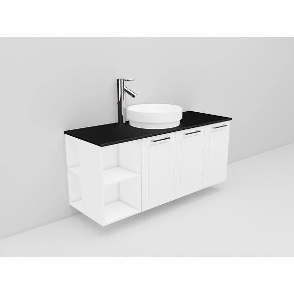 Badrumsmöbel Flexline Modell 143 120cm, Vit, Ram | Stuvbutiken