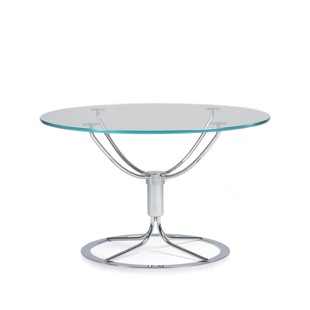 Jetson bord, glas-h. 37 cm-krom