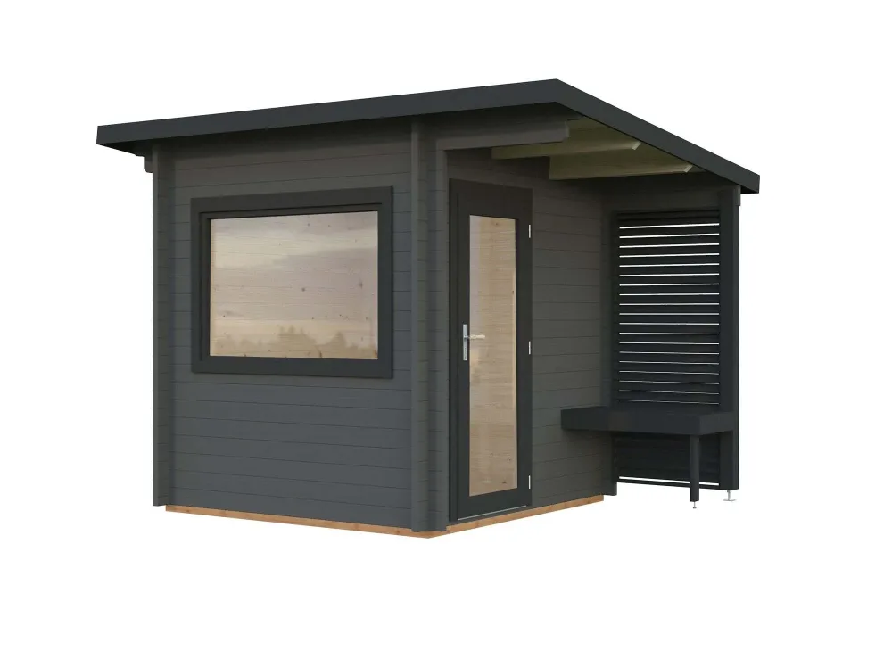 Palmako Sanna Bastu 4,4 m², Invändig 4,1 m², grå + antracit