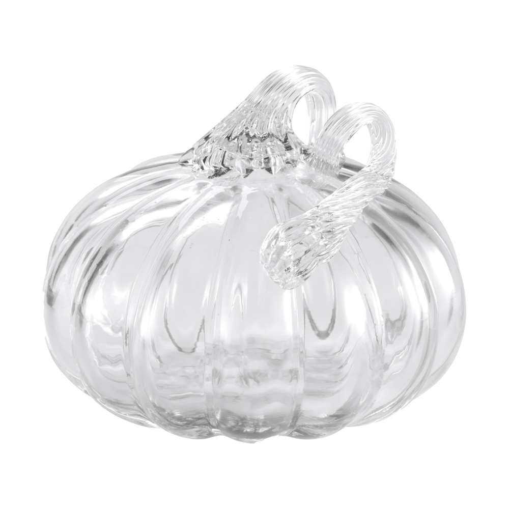 Pumpkin dekoration 10 cm, Clear