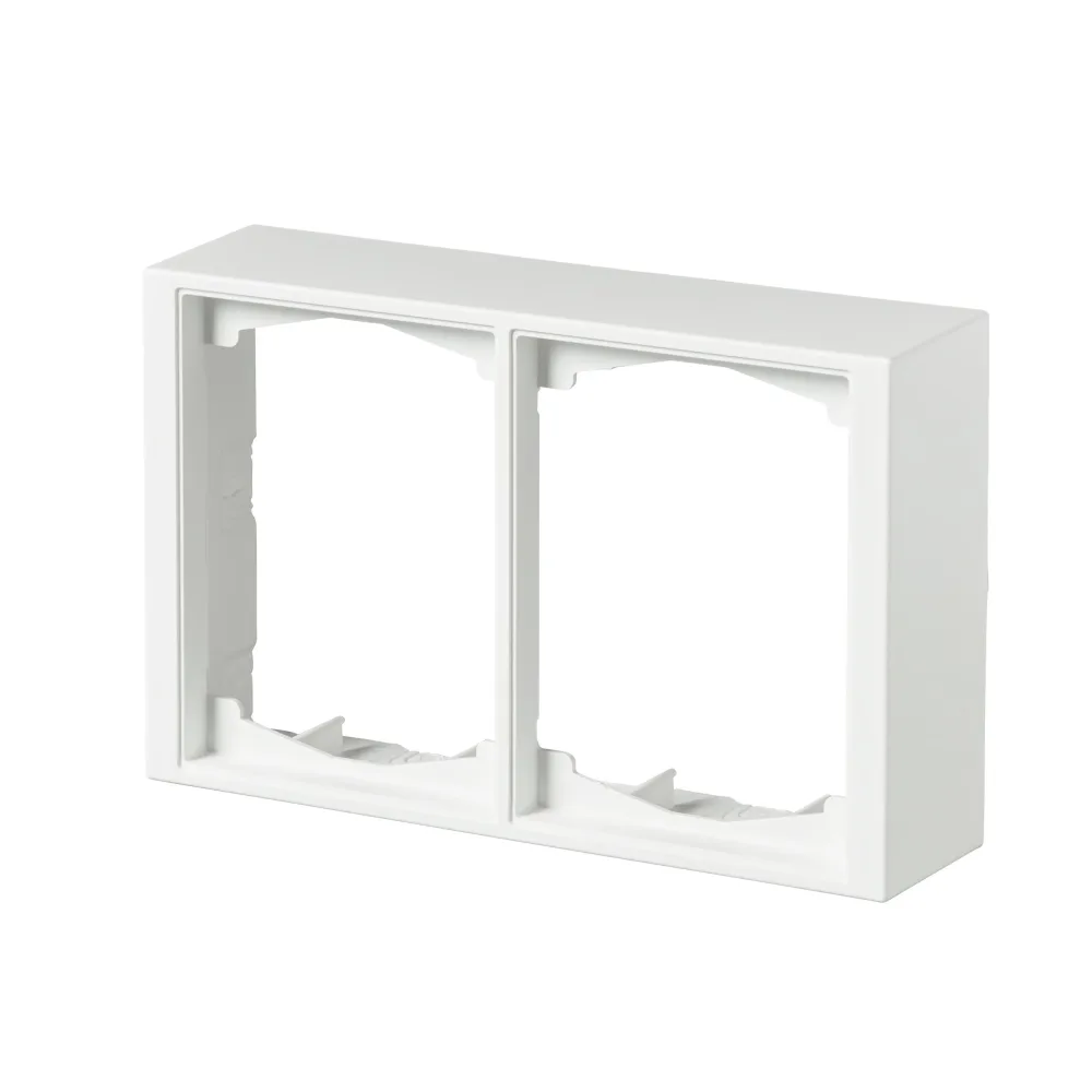 ABB 1722S100-884 Förhöjningsram 100 x 40 mm, vit 2-fack - Bild 2