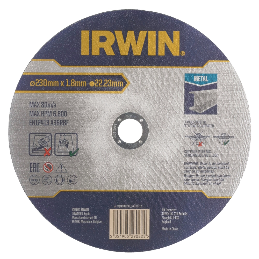 Kapskiva Metall, 230x22,2x1,8mm, 10st, Irwin 