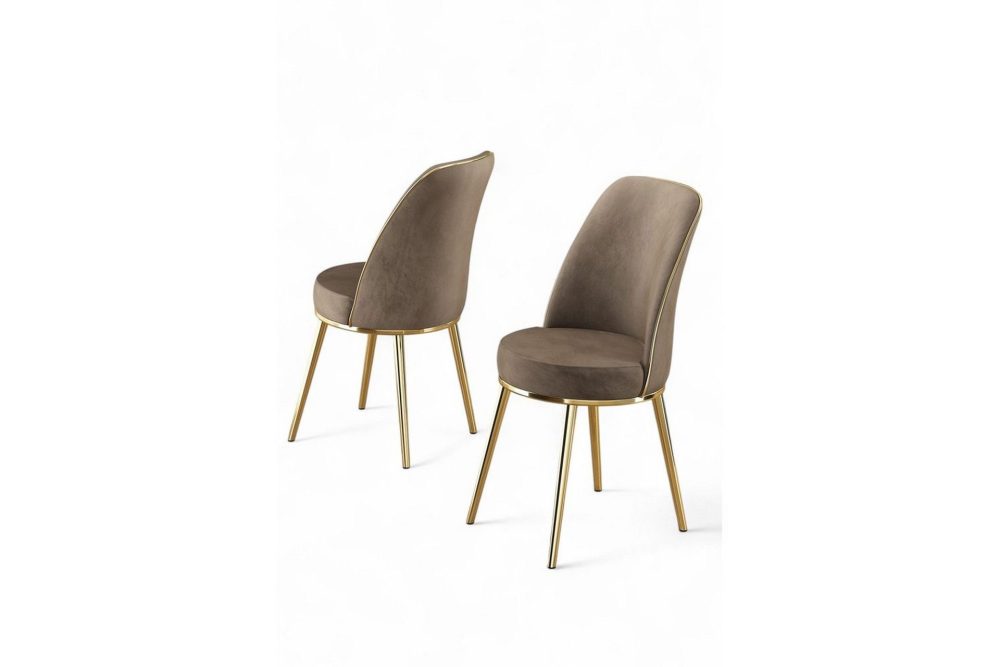 Matstol Sugako Cappuccino / guld