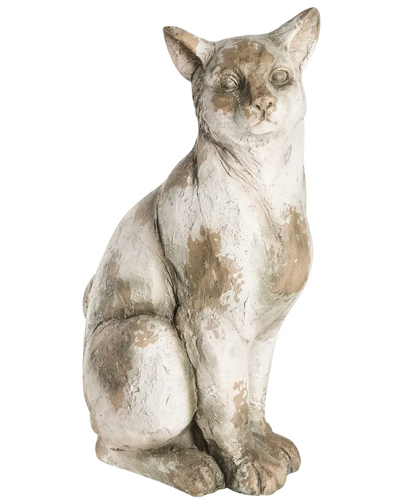 Trädgårdsstaty OFFIDA Katt Beige