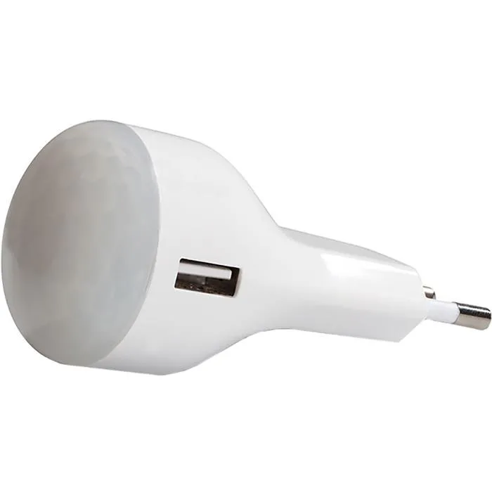 CAPiDi USBNL2.1A Nattlampa med USB-laddare svart - Bild 2