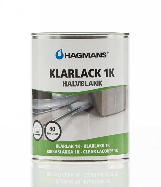 Hagmans 1K 40 Klarlack halvblank Transparent