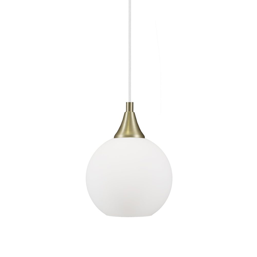 Bowl taklampa mini, vit