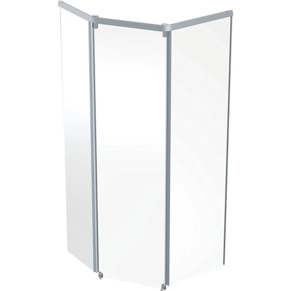 Contura Showerama 10-5 Duschvägg pentagonal, 100 x 100 x 200 cm Vit/klarglas