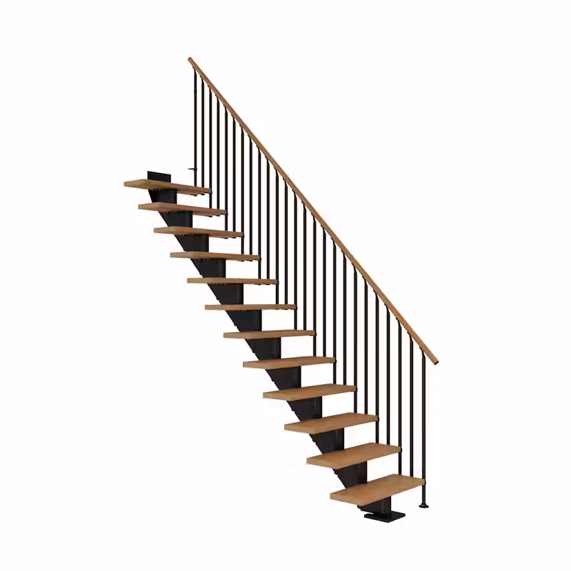 Spartrappa Dolle Hamburg Ek Oljad Rak Classic III Svart, LxB: 2810x790 mm