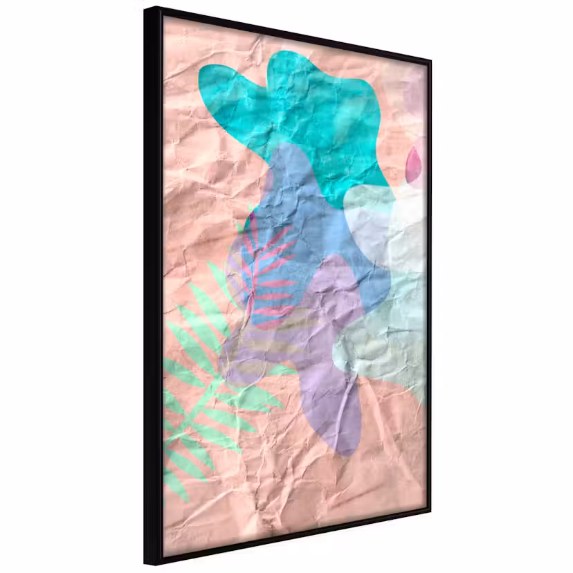 Poster Artgeist Affisch Pastel Shapes Svart ram, 30x45 cm