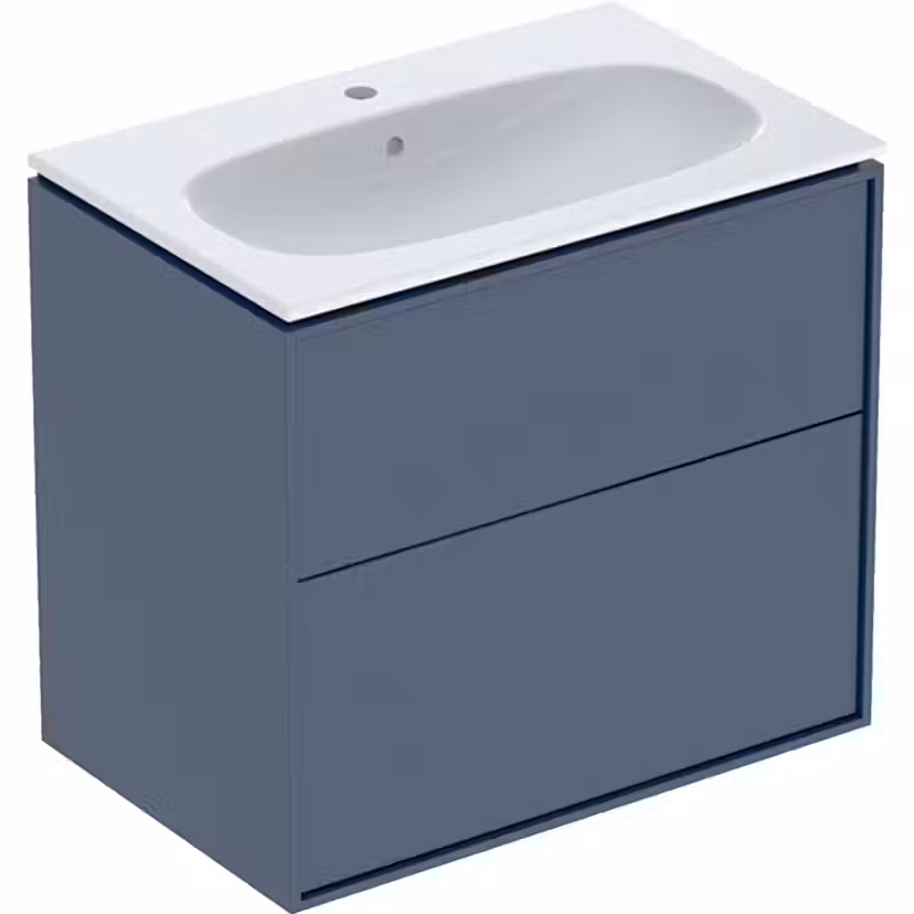 Tvättställsskåp Ifö Sense Art Smal Design 75 med 2 Lådor Midnattsblå