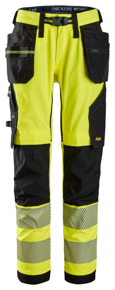 BYXA SNICKERS WORKWEAR 6943 STR VARSEL KL 2 162, VARSELGUL/SVART