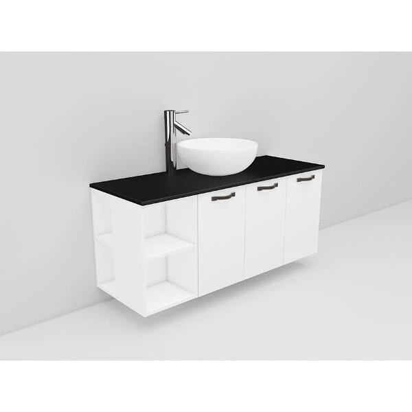Badrumsmöbel Flexline Modell 144 120cm, Vit, Slät | Stuvbutiken