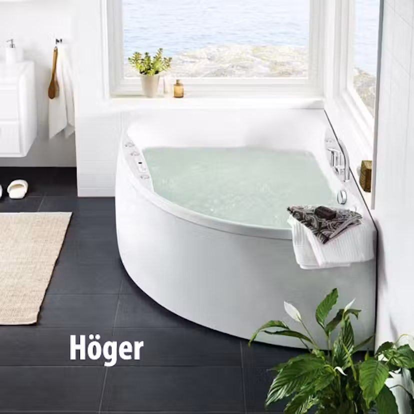 Bubbelbadkar Westerbergs Ocean Duo R/L Paket Superior Soft, Högerutförande, Med blandare och front