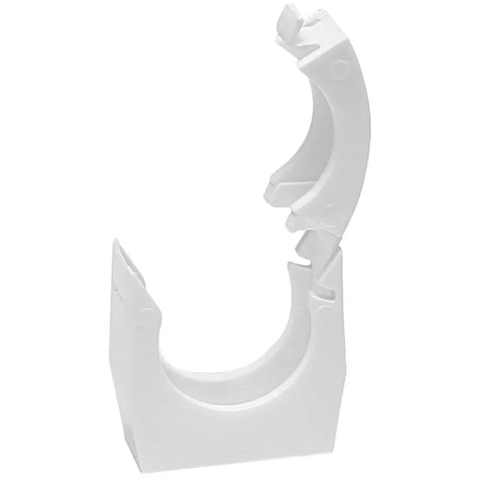 Faluplast 18180 Rörklammer enkel, med låsbart överfall, 32 mm Vit