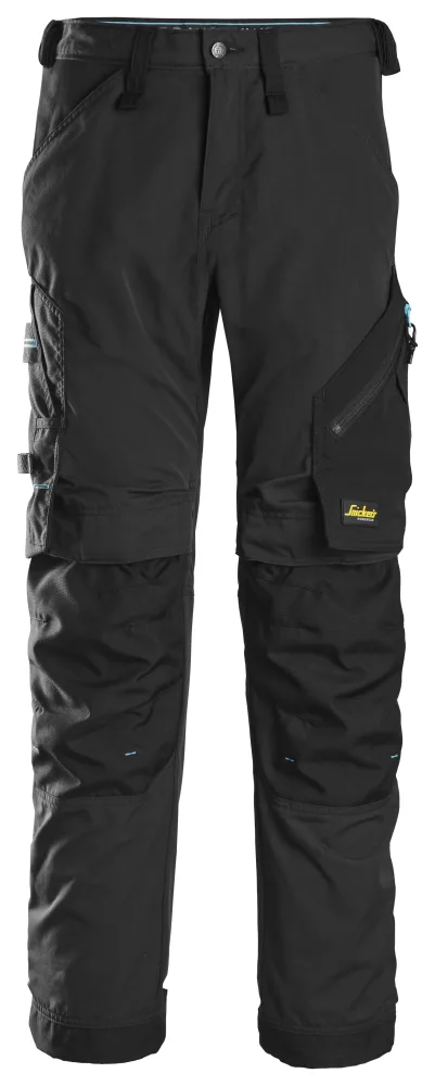 Snickers Workwear 6310 LiteWork Arbetsbyxa svart, med stretch Svart