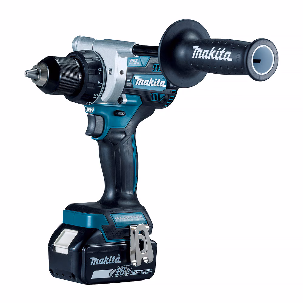 Kjøp Makita Bor/skrutrekker LXT DDF486RTJ, 2 stk 5,0Ah-batterier, lader & Makpac