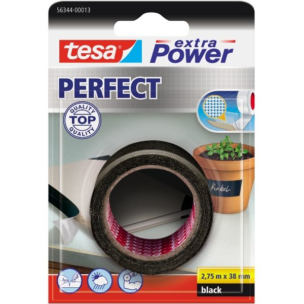 VÄVTEJP TESA EXTRA POWER SVART 38MM