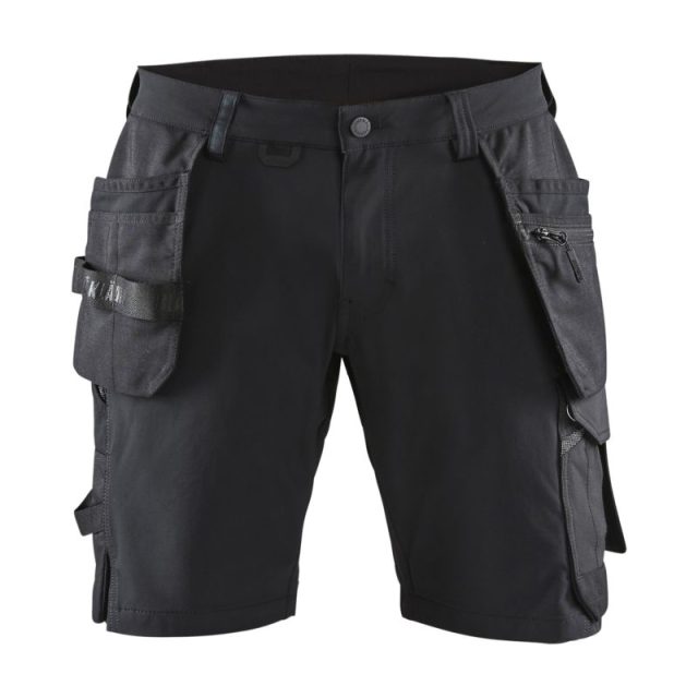 HANTVERKSSHORTS 4-VÄGSSTRETCH 1520 1645 SVART/MÖRKGRÅ C50