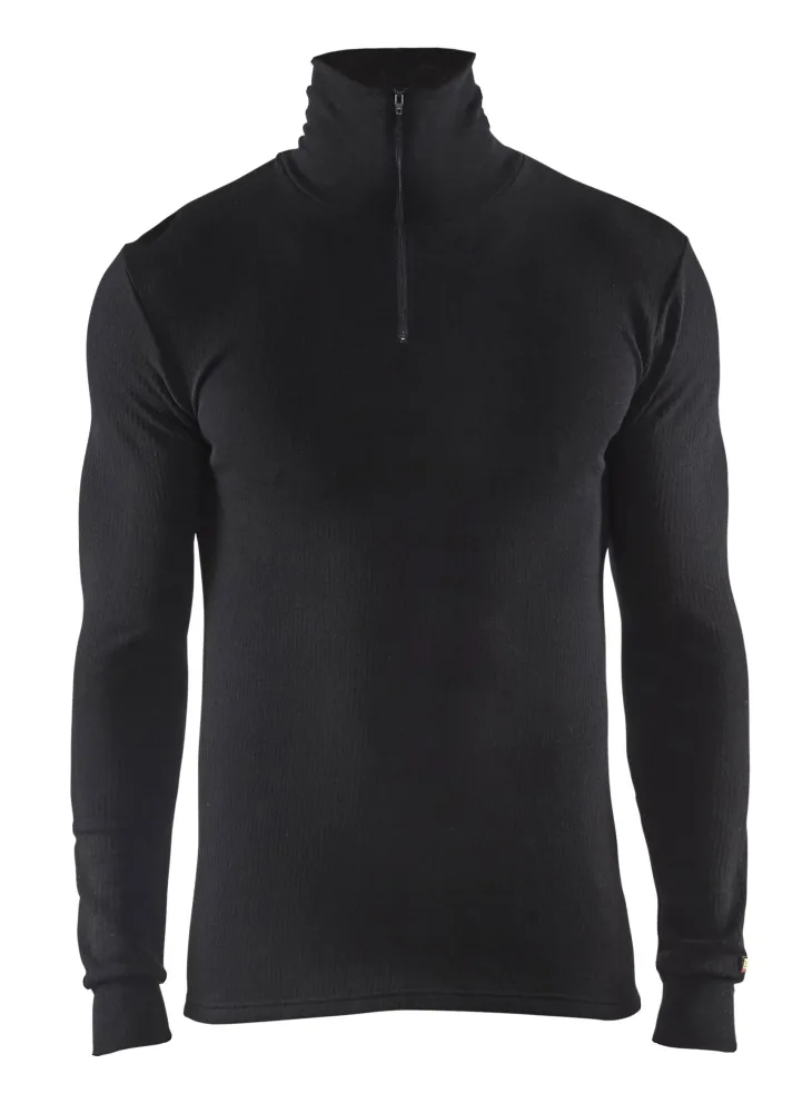 Blåkläder 489117059900XXXL Undertröja svart, halvzip 3XL - Bild 2