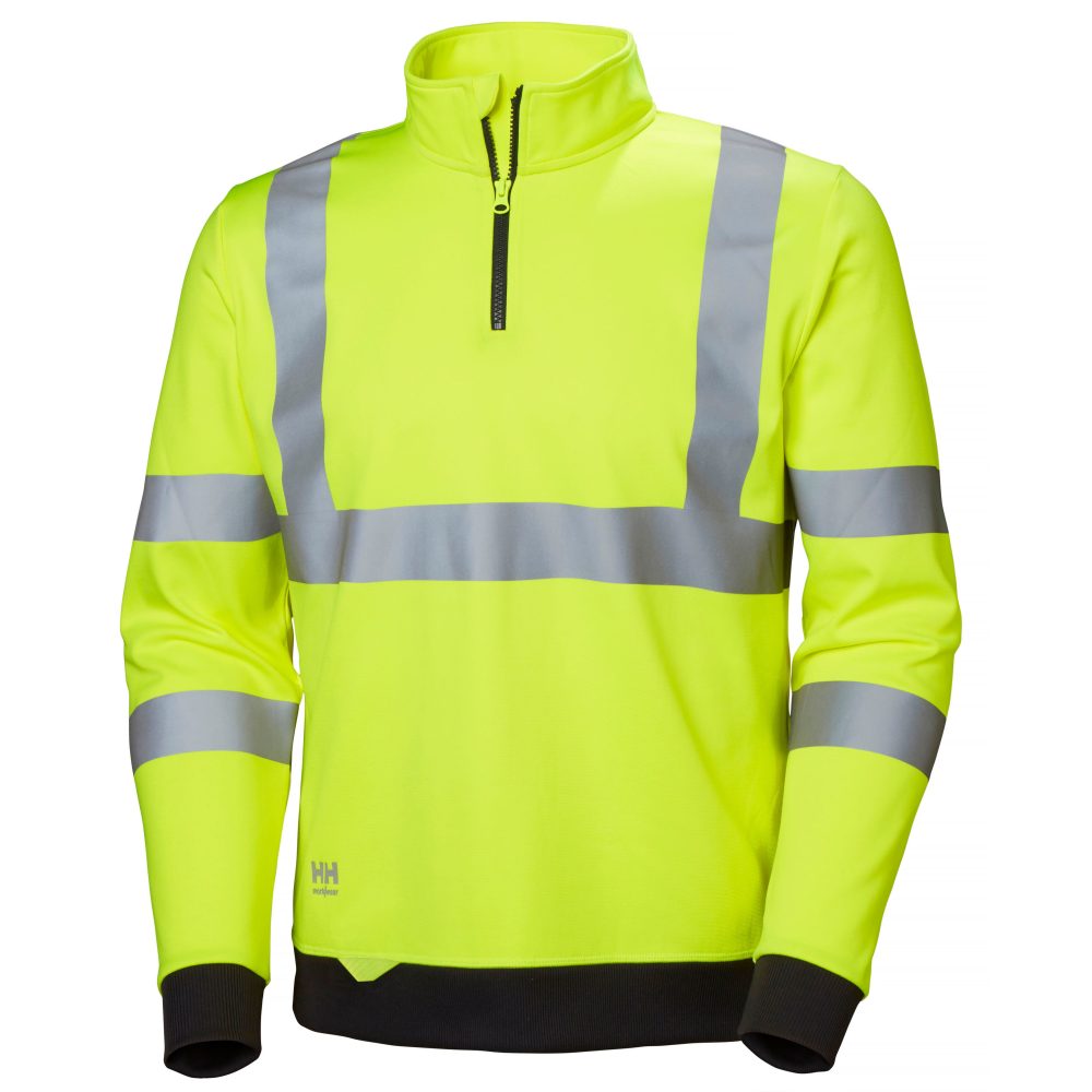 Kjøp Helly Hansen Workwear Sweatshirt Addvis halvglidelås, gul.