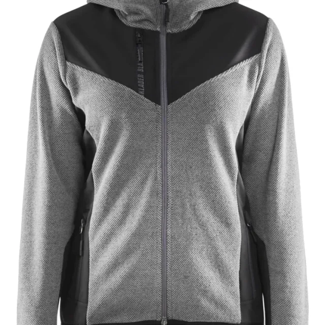 Blåkläder 594125369099L Jacka stickad, dam, gråmelerad/svart Stl L