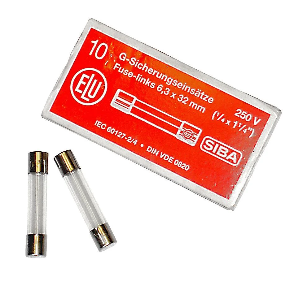 SIBA 7005961.0,2 Finsäkring 6 x 32 mm, trög, 10-pack 200 mA